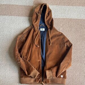 Marine Layer Tan Corduroy Hooded Jacket